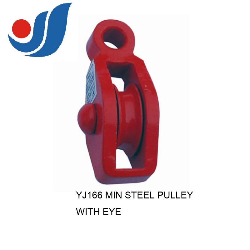 YJ166 MIN STEEL PULLEY WITH EYE